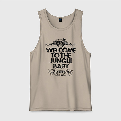 Мужская майка Welcome to the Jungle / Миндальный – фото 1