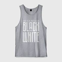 Майка мужская хлопок Juventus: Black & White, цвет: меланж