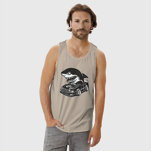 Мужская майка Акула на Тойоте / Миндальный – фото 3