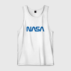 Майка мужская хлопок NASA, цвет: белый