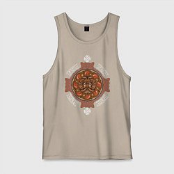 Майка мужская хлопок РУСИЧ, цвет: миндальный