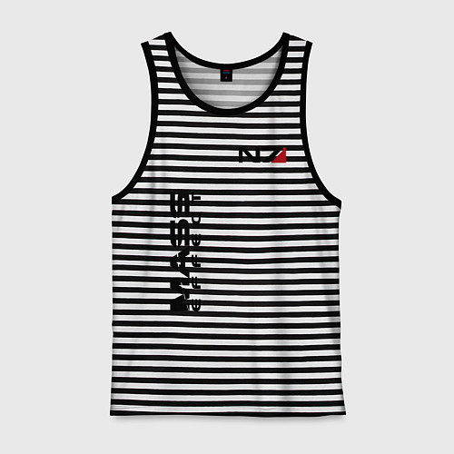 Мужская майка MASS EFFECT N7 / Черная тельняшка – фото 1