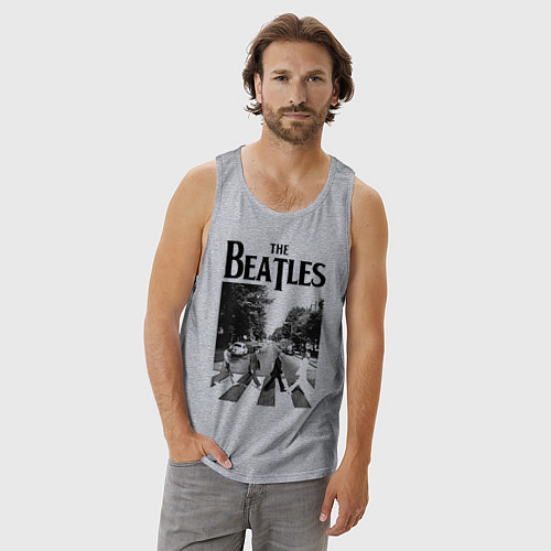 Мужская майка The Beatles: Mono Abbey Road / Меланж – фото 3