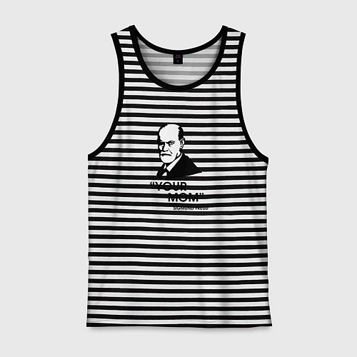 Мужская майка Your Mom / Черная тельняшка – фото 1