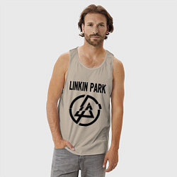 Майка мужская хлопок Linkin Park, цвет: миндальный — фото 2