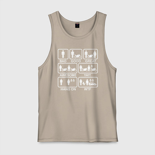 Мужская майка Жизнь мотоциклиста / Миндальный – фото 1