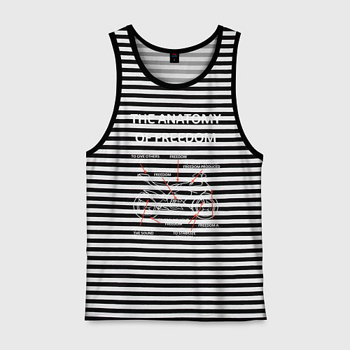 Мужская майка The Anatomy of Freedom / Черная тельняшка – фото 1