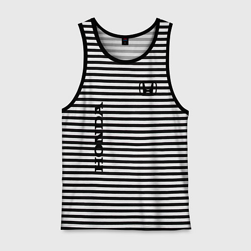 Мужская майка HONDA / Черная тельняшка – фото 1