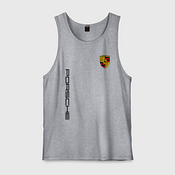 Майка мужская хлопок PORSCHE, цвет: меланж