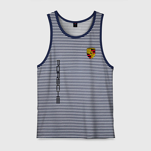 Мужская майка PORSCHE / Синяя тельняшка – фото 1