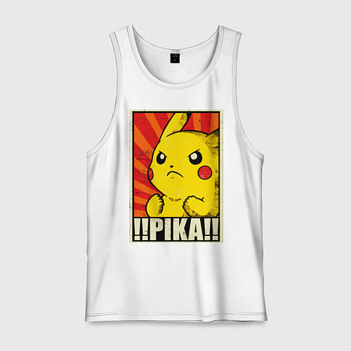 Мужская майка Pikachu: Pika Pika / Белый – фото 1