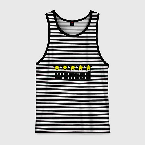 Мужская майка GTA Wanted / Черная тельняшка – фото 1