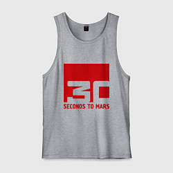 Майка мужская хлопок 30 seconds to mars, цвет: меланж