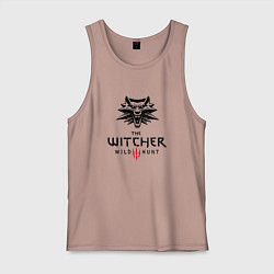 Майка мужская хлопок THE WITCHER 3:WILD HUNT, цвет: пыльно-розовый