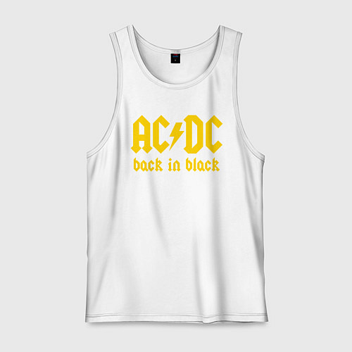 Мужская майка ACDC BACK IN BLACK / Белый – фото 1