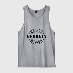 Майка мужская хлопок Made in Georgia (сделано в Грузии), цвет: меланж