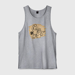 Майка мужская хлопок Stone punch, цвет: меланж