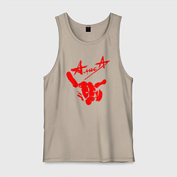 Майка мужская хлопок АлисА, цвет: миндальный