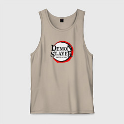 Майка мужская хлопок KIMETSU NO YAIBA, цвет: миндальный