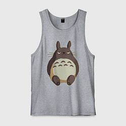 Майка мужская хлопок Грустный Тоторо, цвет: меланж