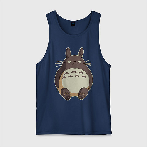 Мужская майка Грустный Тоторо / Тёмно-синий – фото 1