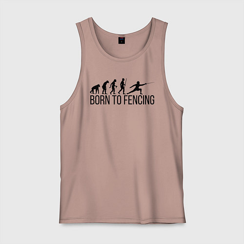 Мужская майка Born to Fencing / Пыльно-розовый – фото 1