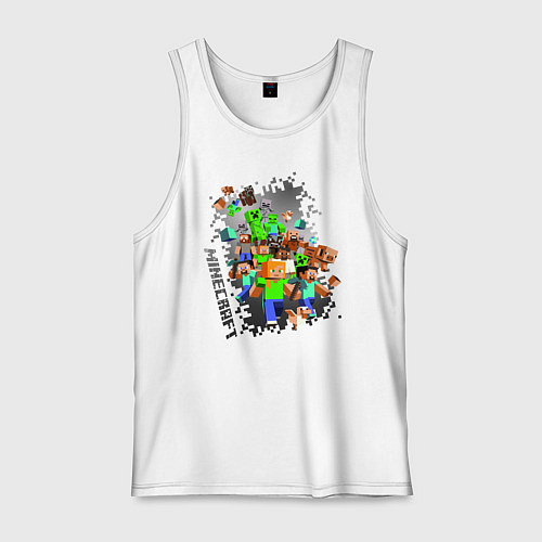 Мужская майка Minecraft / Белый – фото 1