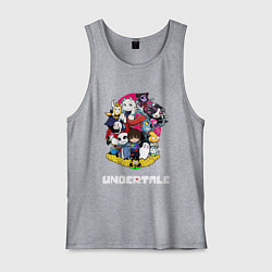 Майка мужская хлопок UNDERTALE, цвет: меланж