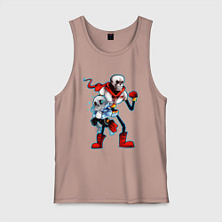 Майка мужская хлопок UNDERTALE, цвет: пыльно-розовый