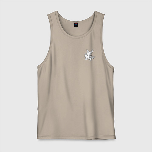 Мужская майка LIL PEEP НА СПИНЕ / Миндальный – фото 1