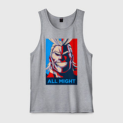 Майка мужская хлопок MY HERO ACADEMIA All might, цвет: меланж