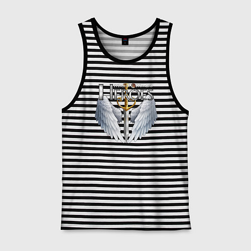 Мужская майка Heroes of Might and Magic / Черная тельняшка – фото 1