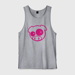 Майка мужская хлопок Subaru Power Pig, цвет: меланж