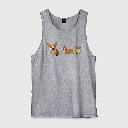 Мужская майка Корги / Меланж – фото 1