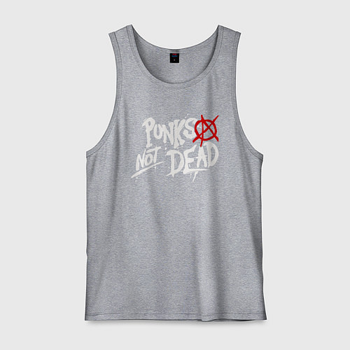 Мужская майка Punks not dead / Меланж – фото 1