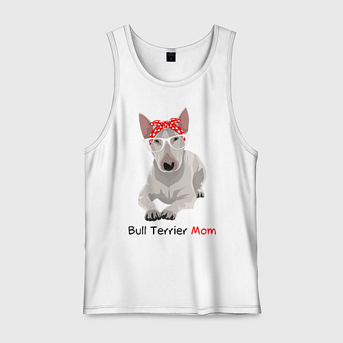 Мужская майка Bull terrier Mom / Белый – фото 1