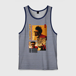 Майка мужская хлопок BLINDING LIGHTS, цвет: синяя тельняшка