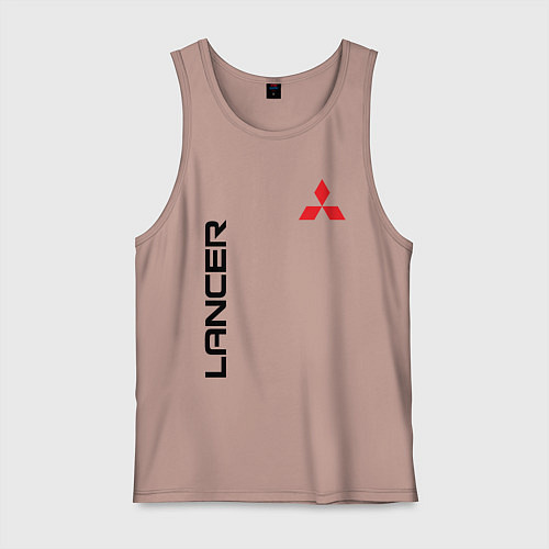 Мужская майка MITSUBISHI LANCER / Пыльно-розовый – фото 1