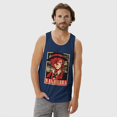 Мужская майка Nakahara / Тёмно-синий – фото 3
