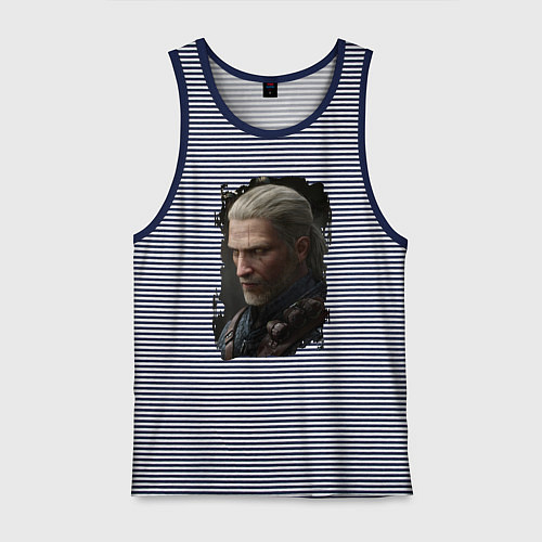 Мужская майка ВЕДЬМАК / Синяя тельняшка – фото 1