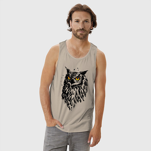 Мужская майка Сова / Миндальный – фото 3