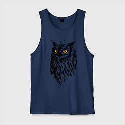 Майка мужская хлопок Сова, цвет: тёмно-синий