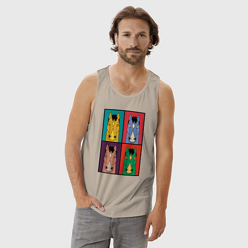 Мужская майка BoJack Horseman / Миндальный – фото 3