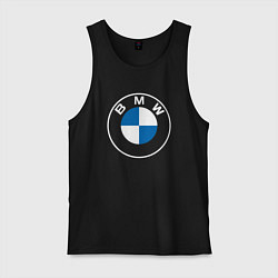 Майка мужская хлопок BMW LOGO 2020, цвет: черный