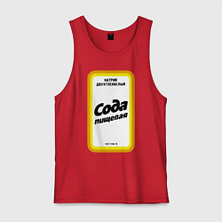 Майка мужская хлопок Сода пищевая, цвет: красный