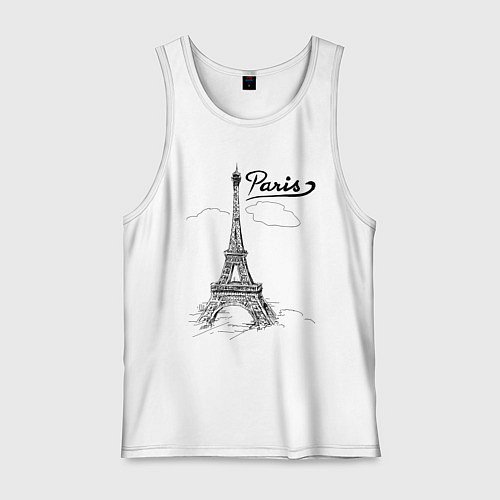 Мужская майка Париж / Белый – фото 1