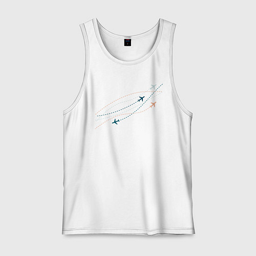Мужская майка Flight track / Белый – фото 1
