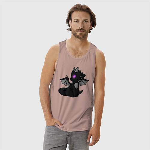 Мужская майка Эндар дракон / Пыльно-розовый – фото 3