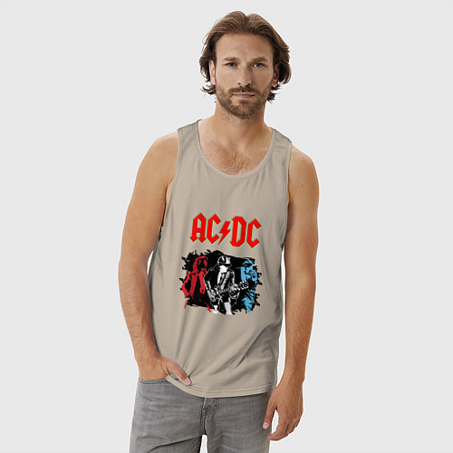 Мужская майка ACDC / Миндальный – фото 3