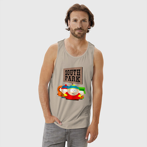 Мужская майка ЮЖНЫЙ ПАРК / Миндальный – фото 3